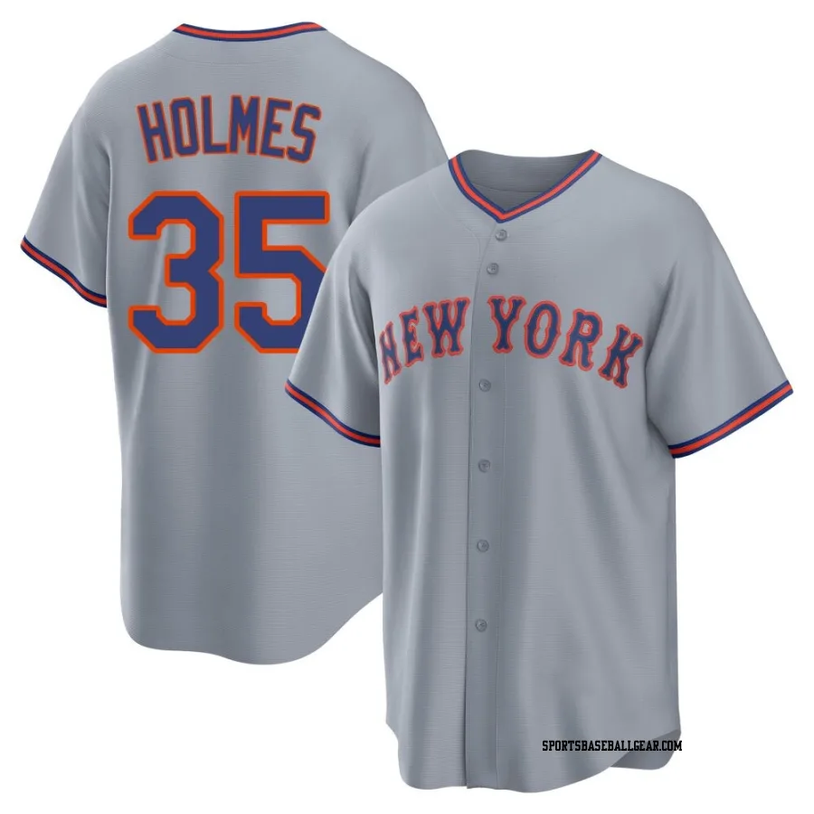 Clay Holmes Men's New York Mets Gray Replica Away 2.0 Jersey