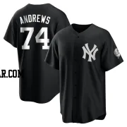 Clayton Andrews Men's New York Yankees Black/White Replica Jersey