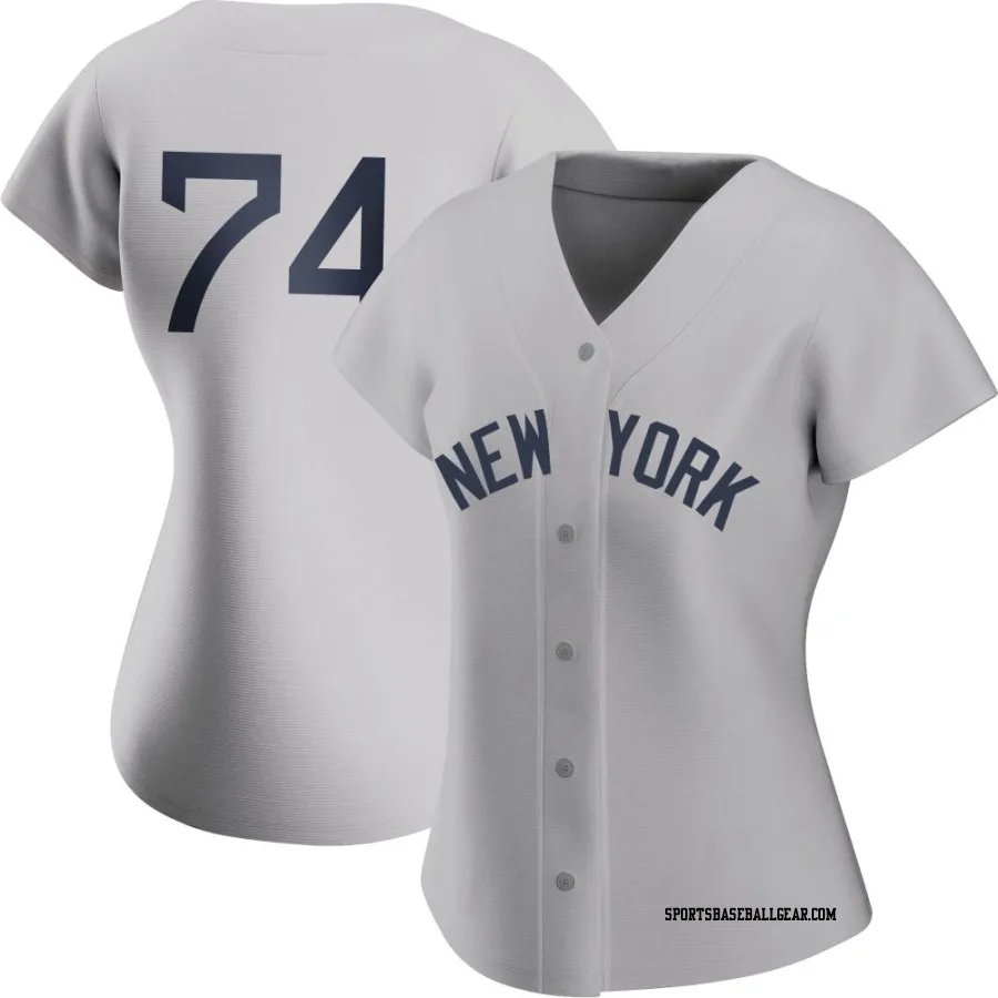 Clayton Andrews Women's New York Yankees Gray Replica 2021 Field of Dreams Jersey