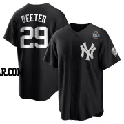 Clayton Beeter Men's New York Yankees Black/White Replica 2024 World Series Jersey