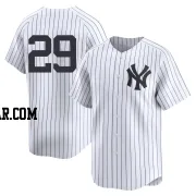Clayton Beeter Men's New York Yankees White Limited Yankee Home 2nd Jersey