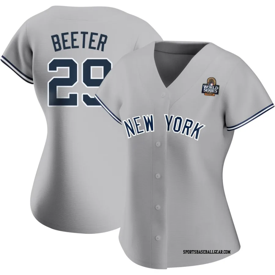Clayton Beeter Women's New York Yankees Gray Authentic Road Name 2024 World Series Jersey