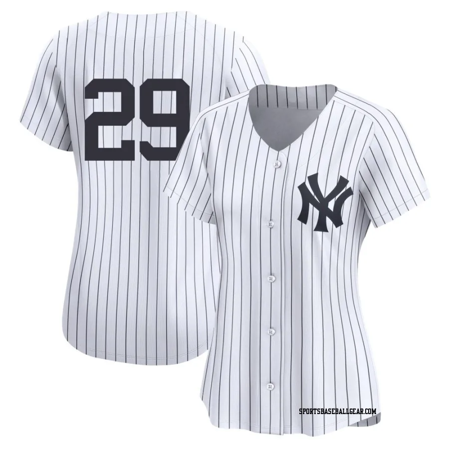 Clayton Beeter Women's New York Yankees White Limited Yankee Home 2nd Jersey