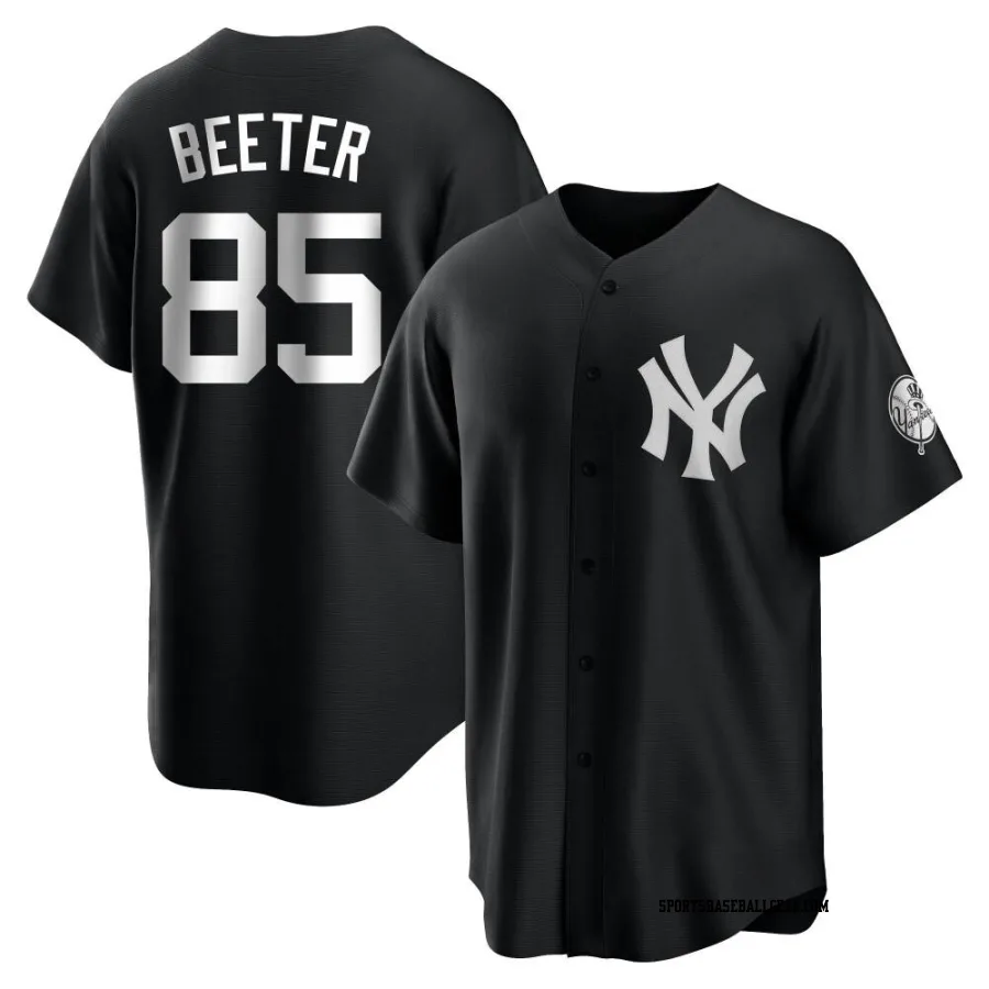 Clayton Beeter Youth New York Yankees Black/White Replica Jersey