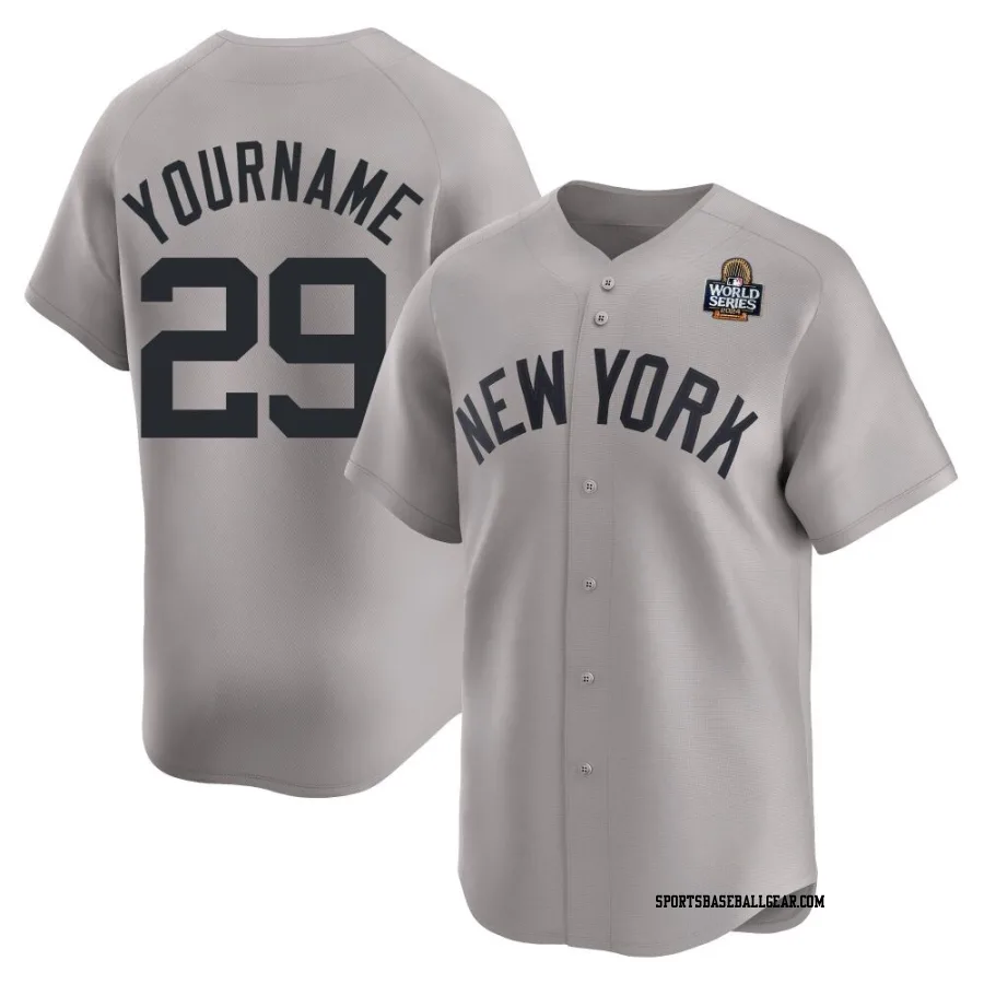 Clayton Beeter Youth New York Yankees Gray Limited Away 2024 World Series Jersey