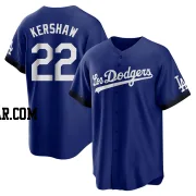 Clayton Kershaw Youth Los Angeles Dodgers Royal Replica 2021 City Connect Jersey