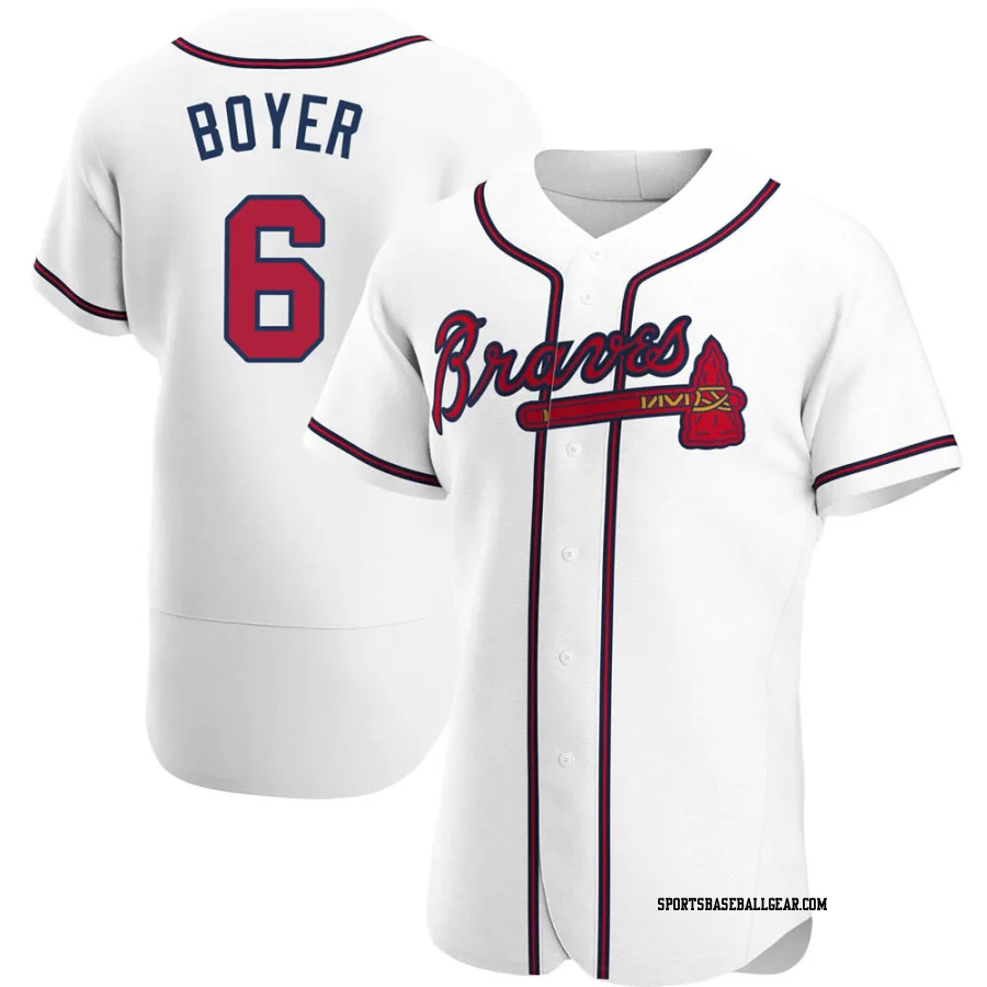 Clete Boyer Men's Atlanta Braves White Authentic Home Jersey