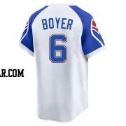 Clete Boyer Men's Atlanta Braves White Limited Throwback Cooperstown Collection Jersey