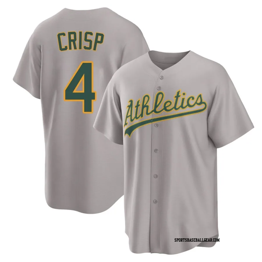 Coco Crisp Men's Oakland Athletics Gray Replica Away 2.0 Jersey
