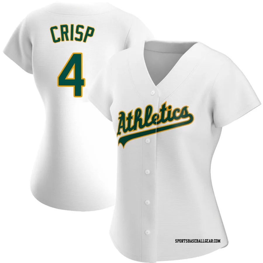 Coco Crisp Women's Oakland Athletics White Replica Home Jersey