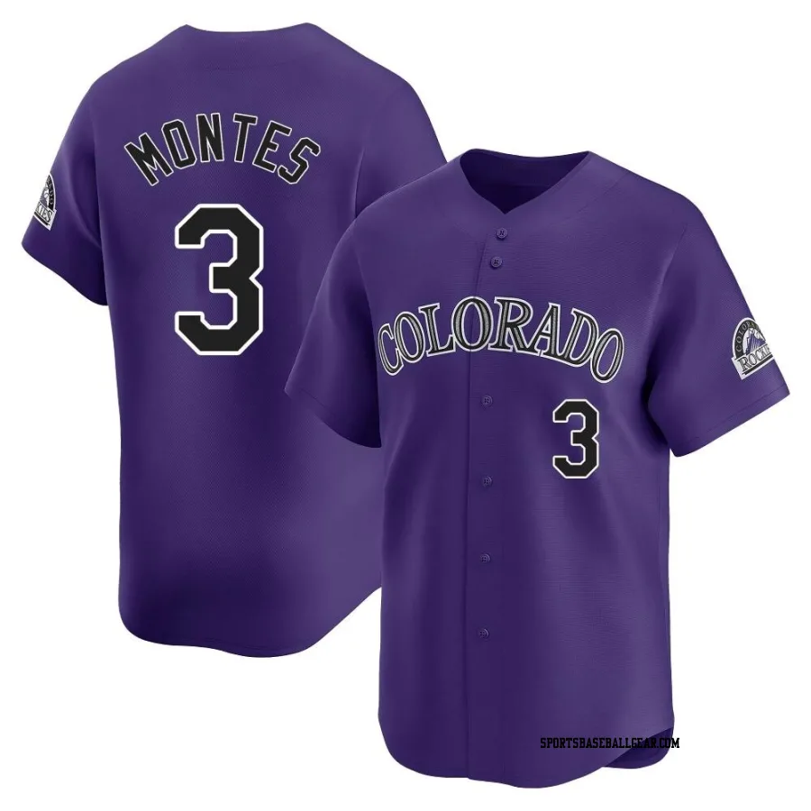 Coco Montes Youth Colorado Rockies Purple Limited Alternate Jersey