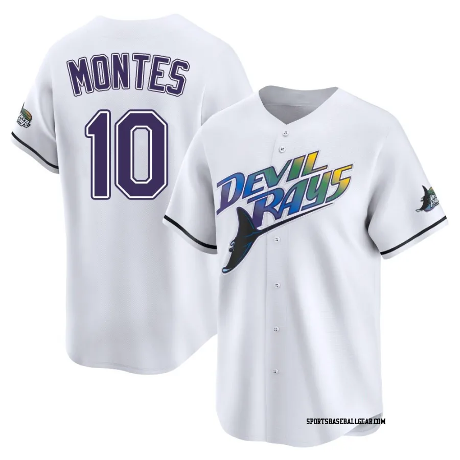 Coco Montes Youth Tampa Bay Rays White Limited Throwback Cooperstown Jersey