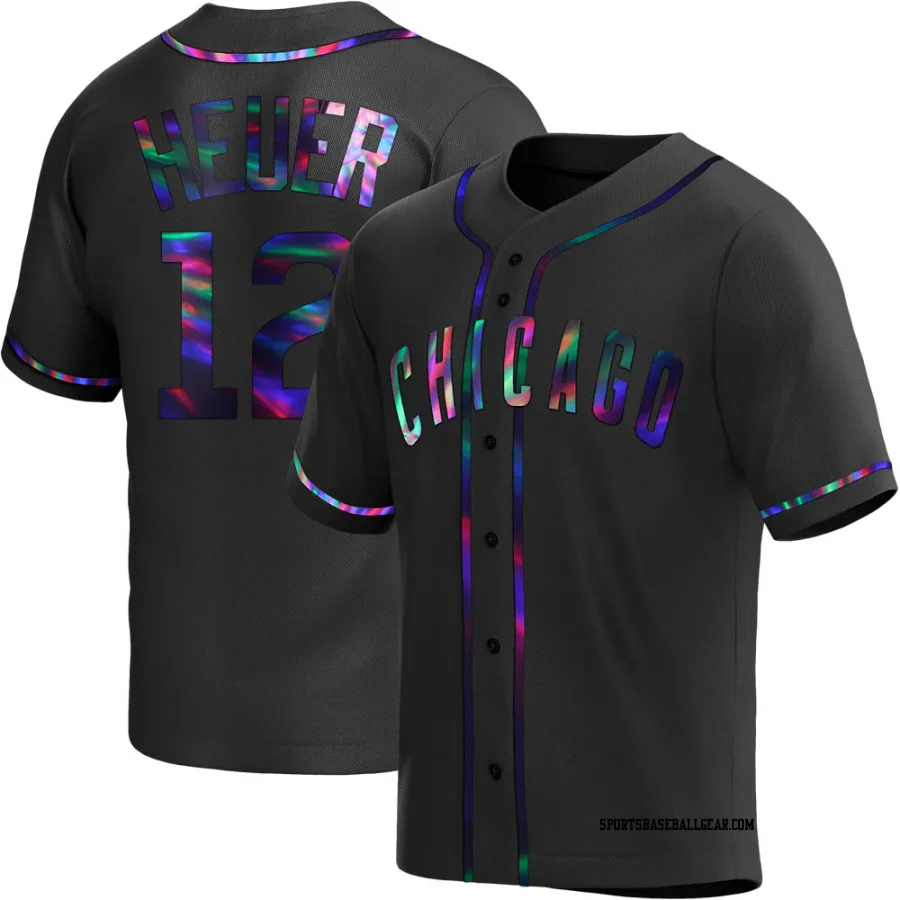 Codi Heuer Men's Chicago Cubs Black Holographic Replica Alternate Jersey