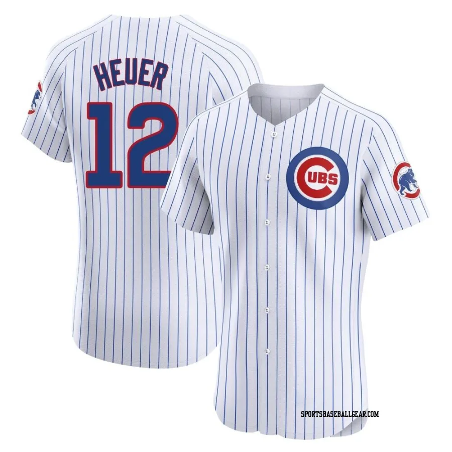 Codi Heuer Men's Chicago Cubs White Elite Home Jersey