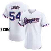 Codi Heuer Men's Texas Rangers Gold Elite White 2024 Collection Jersey