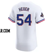 Codi Heuer Men's Texas Rangers Gold Elite White 2024 Collection Jersey