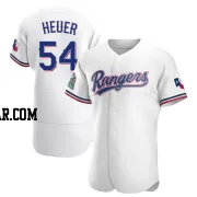 Codi Heuer Men's Texas Rangers White Authentic Home Jersey