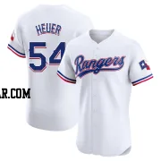 Codi Heuer Men's Texas Rangers White Elite Home Jersey