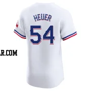 Codi Heuer Men's Texas Rangers White Elite Home Jersey