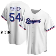 Codi Heuer Men's Texas Rangers White Replica Home 2023 World Series Champions Jersey