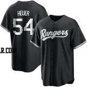 Codi Heuer Youth Texas Rangers Black/White Replica Jersey