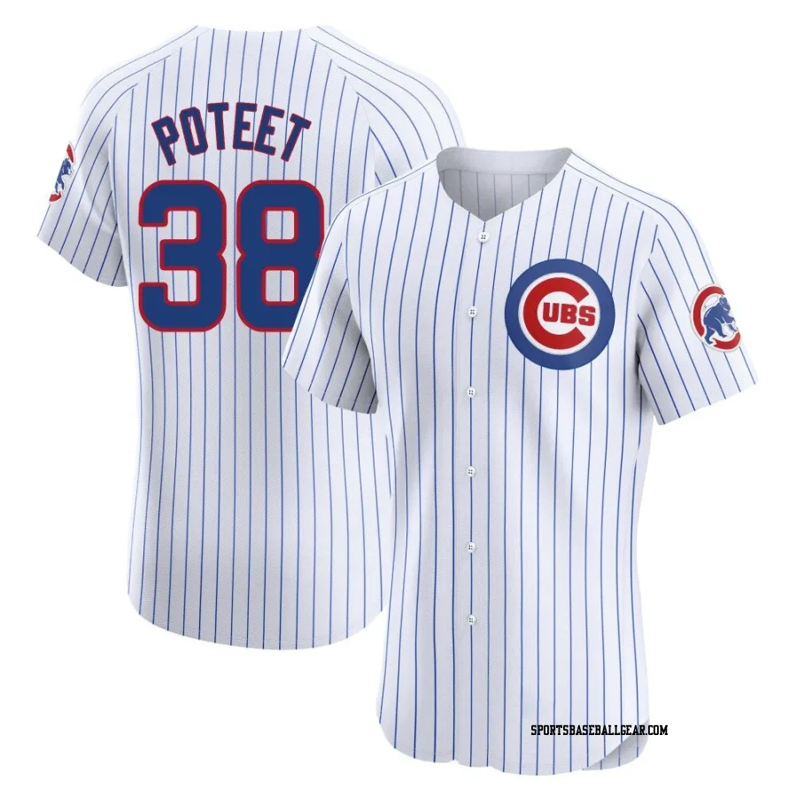 Cody Poteet Men's Chicago Cubs White Elite Home Jersey