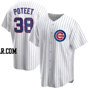 Cody Poteet Men's Chicago Cubs White Replica Home Jersey