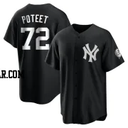 Cody Poteet Men's New York Yankees Black/White Replica Jersey