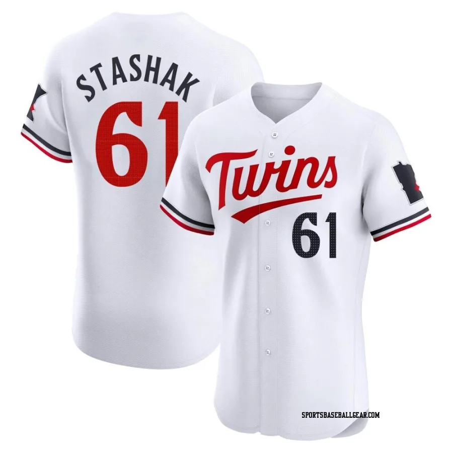 Cody Stashak Men's Minnesota Twins White Elite Home Jersey