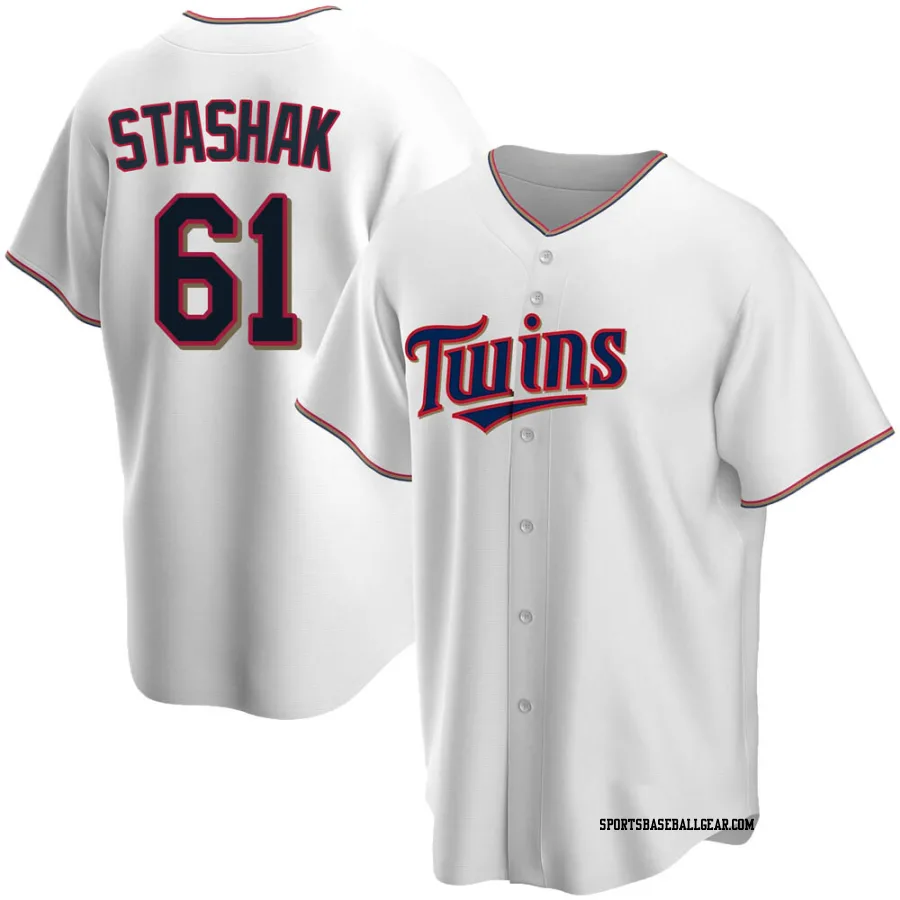 Cody Stashak Youth Minnesota Twins White Replica Home Jersey