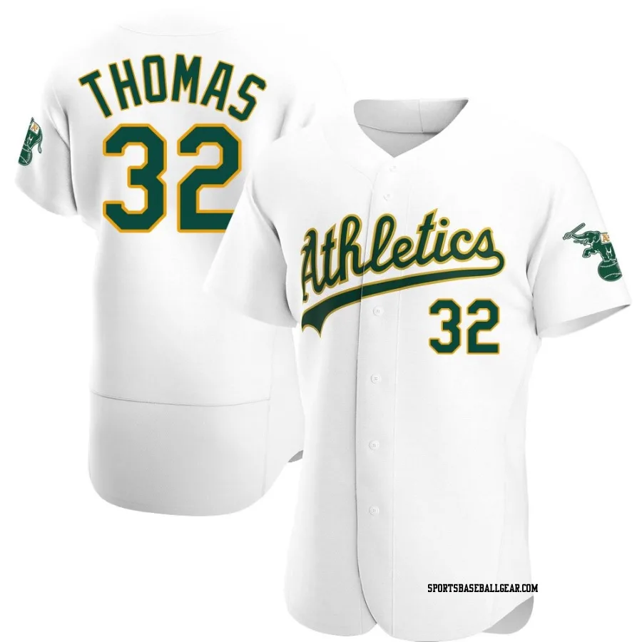 Colby Thomas Men's Oakland Athletics White Authentic Home Jersey
