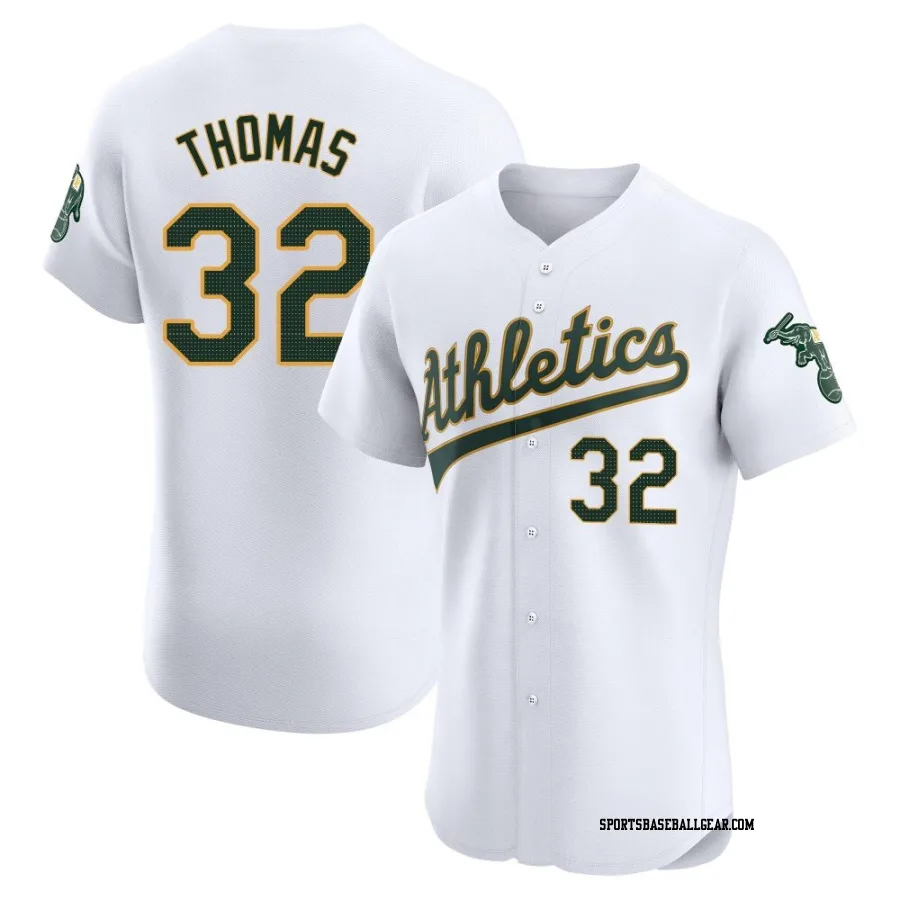 Colby Thomas Men's Oakland Athletics White Elite Home Jersey