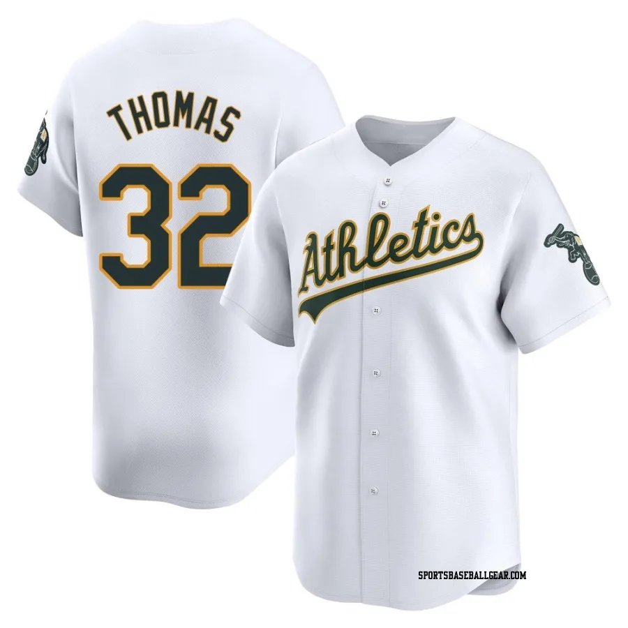 Colby Thomas Men's Oakland Athletics White Limited Home Jersey