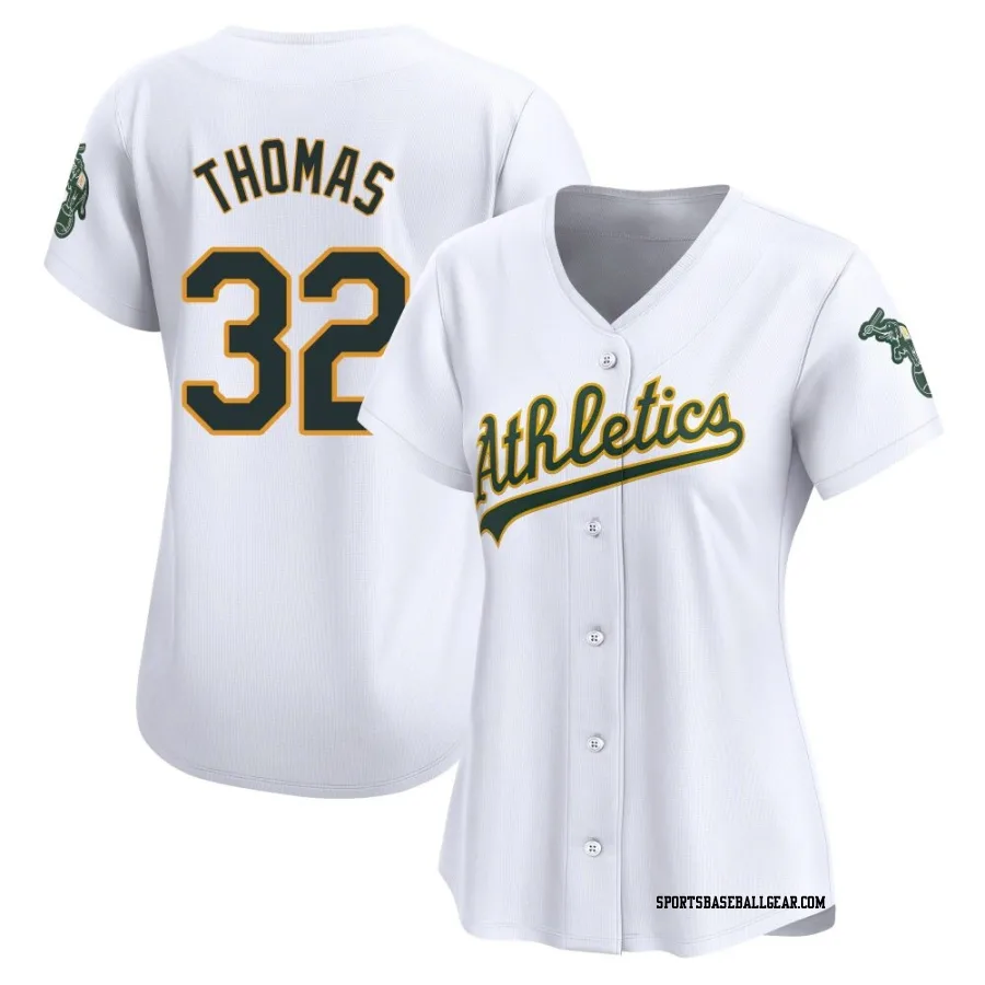 Colby Thomas Women's Oakland Athletics White Limited Home Jersey