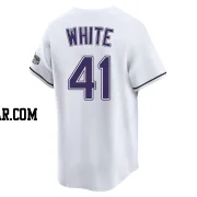 Colby White Men's Tampa Bay Rays White Limited Throwback Cooperstown Jersey