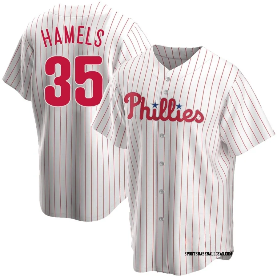 Cole Hamels Youth Philadelphia Phillies White Replica Home Jersey