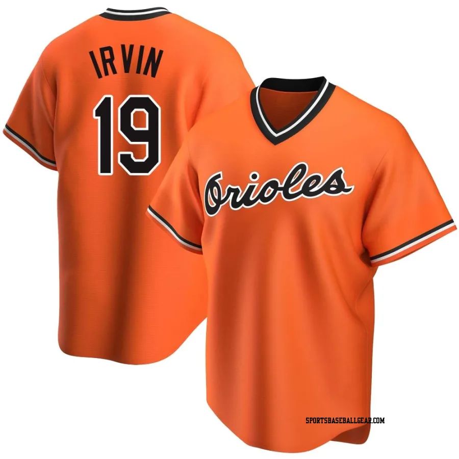 Cole Irvin Men's Baltimore Orioles Orange Replica Alternate Cooperstown Collection Jersey