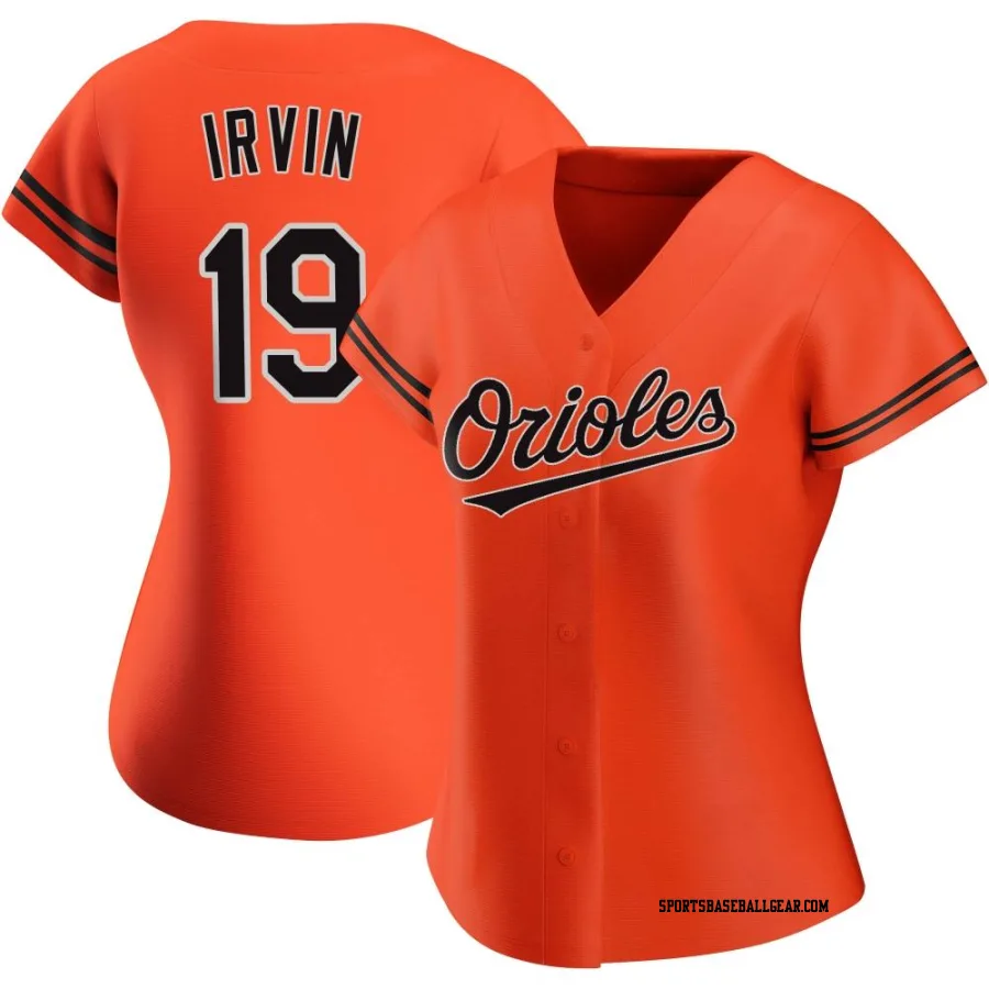 Cole Irvin Women's Baltimore Orioles Orange Authentic Alternate Jersey