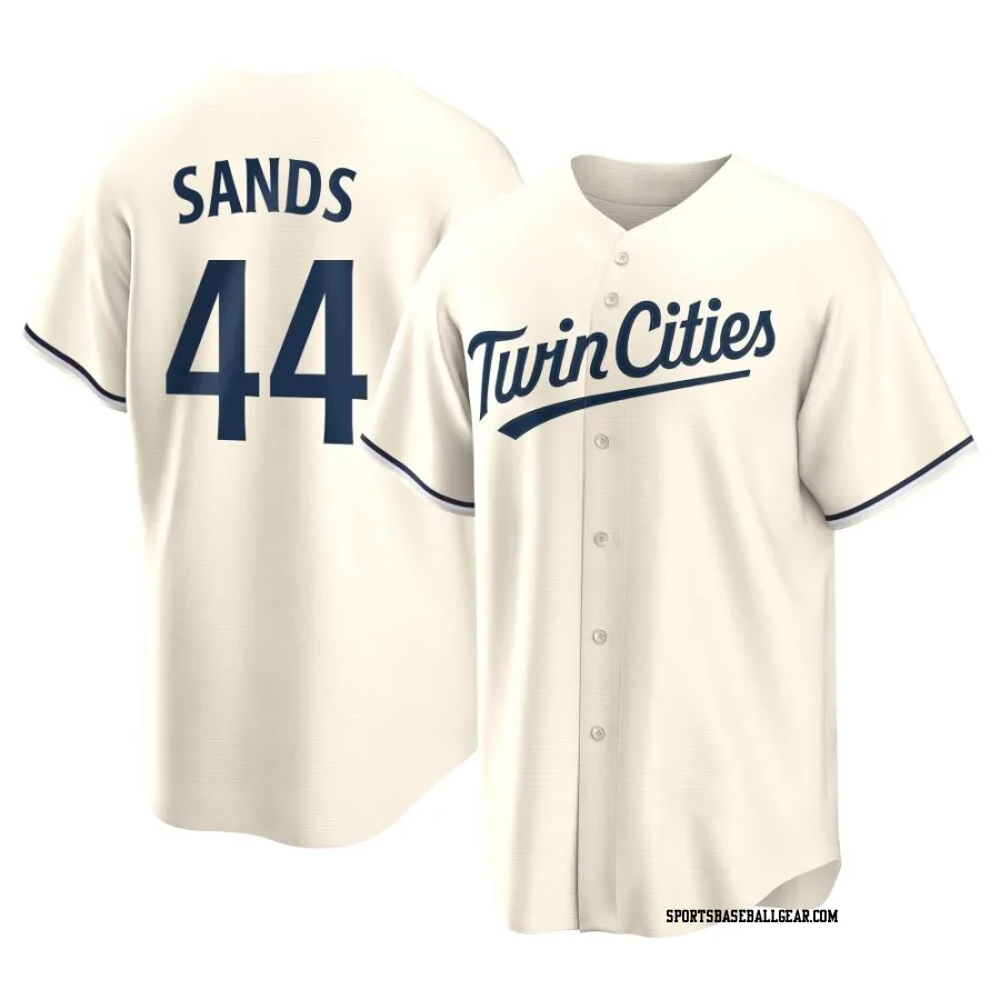 Cole Sands Men's Minnesota Twins Cream Replica Alternate Jersey