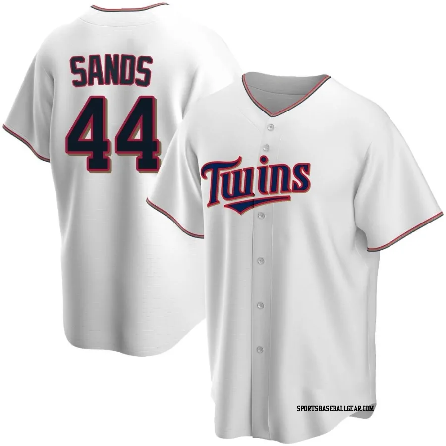 Cole Sands Men's Minnesota Twins White Replica Home Jersey