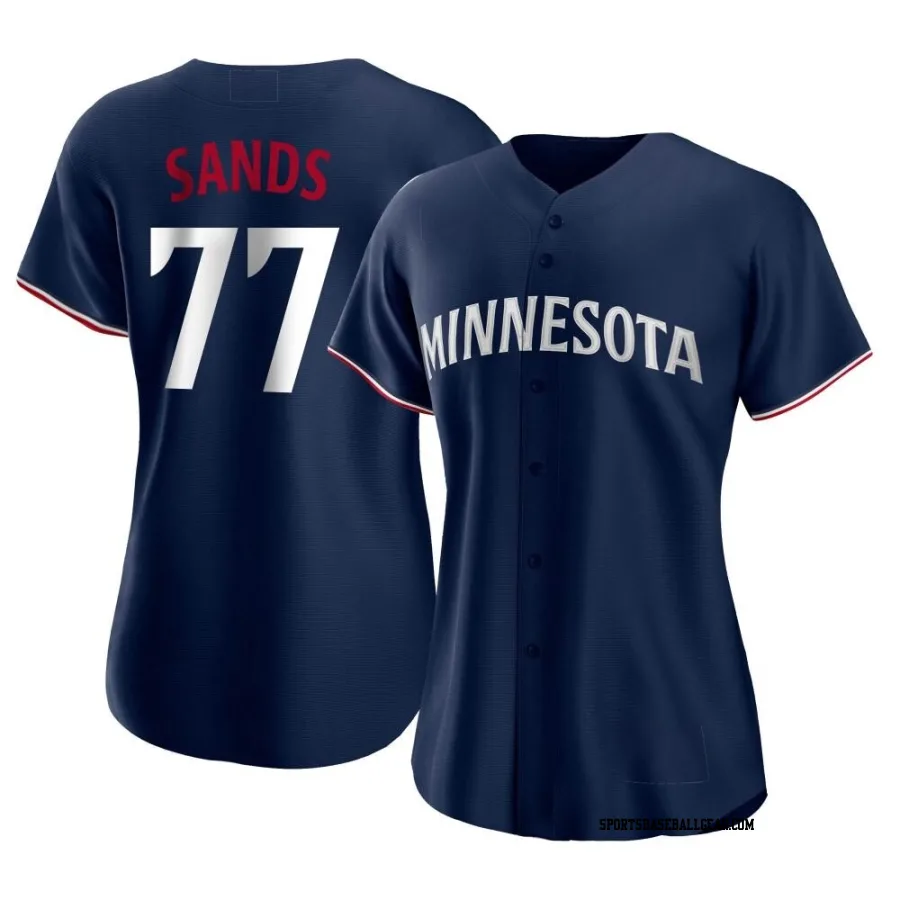 Cole Sands Women's Minnesota Twins Navy Authentic Alternate Jersey
