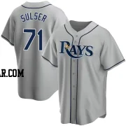 Cole Sulser Men's Tampa Bay Rays Gray Replica Road Jersey