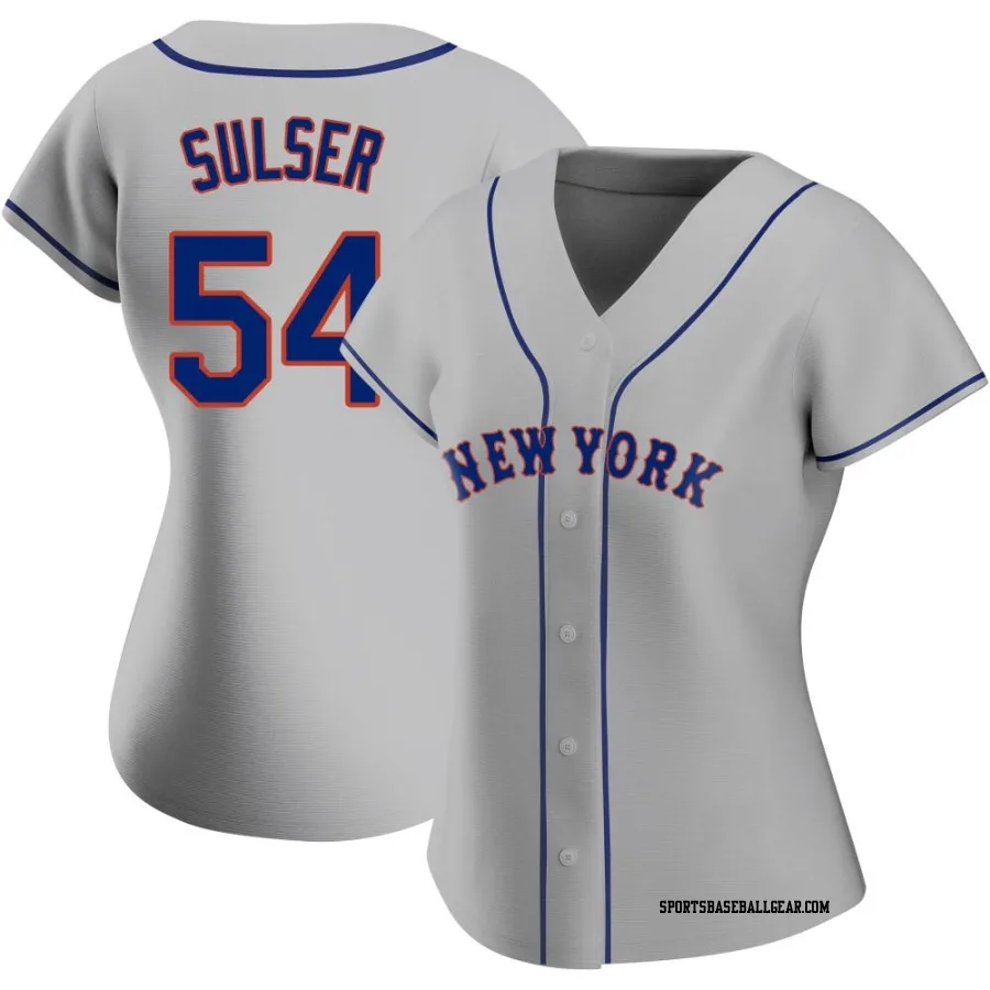 Cole Sulser Women's New York Mets Gray Authentic Road Jersey