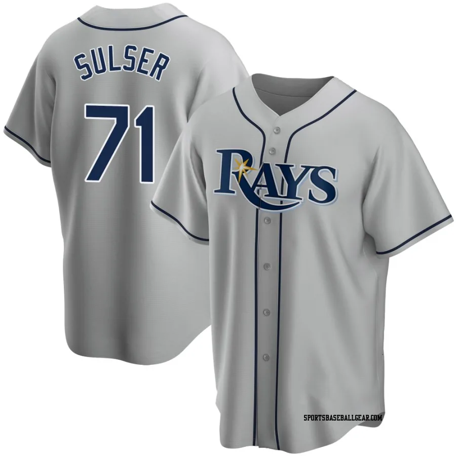Cole Sulser Youth Tampa Bay Rays Gray Replica Road Jersey