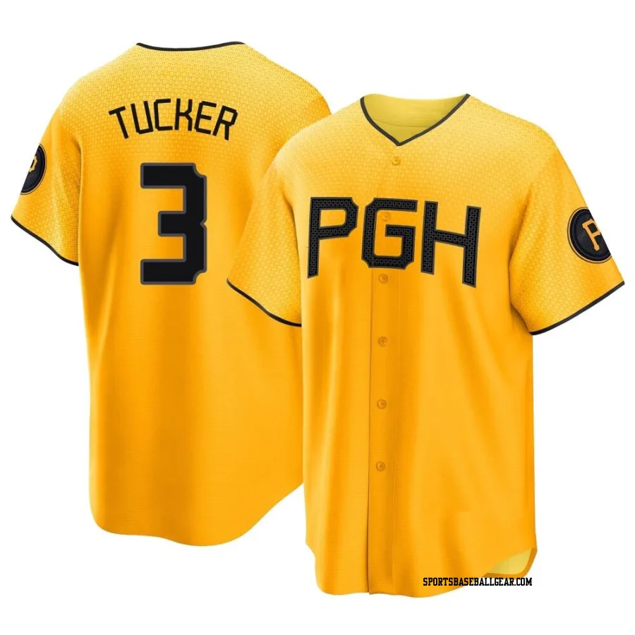Cole Tucker Men's Pittsburgh Pirates Gold Replica 2023 City Connect Jersey