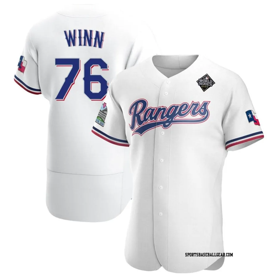 Cole Winn Men's Texas Rangers White Authentic Home 2023 World Series Jersey