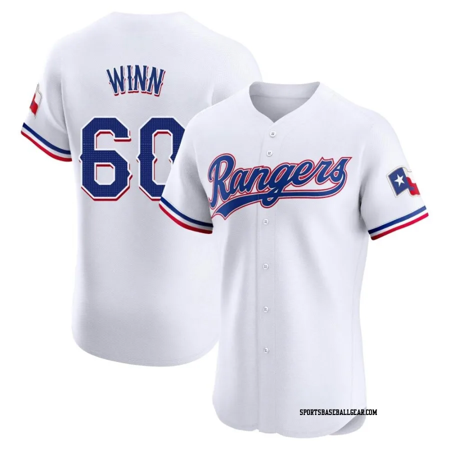 Cole Winn Men's Texas Rangers White Elite Home Jersey