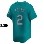 Cole Young Men's Seattle Mariners Aqua Limited Alternate Jersey