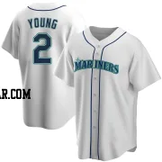 Cole Young Men's Seattle Mariners White Replica Home Jersey
