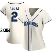 Cole Young Women's Seattle Mariners Cream Authentic Alternate Jersey